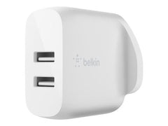 Charger Belkin Dual USB-A  2x 12W White