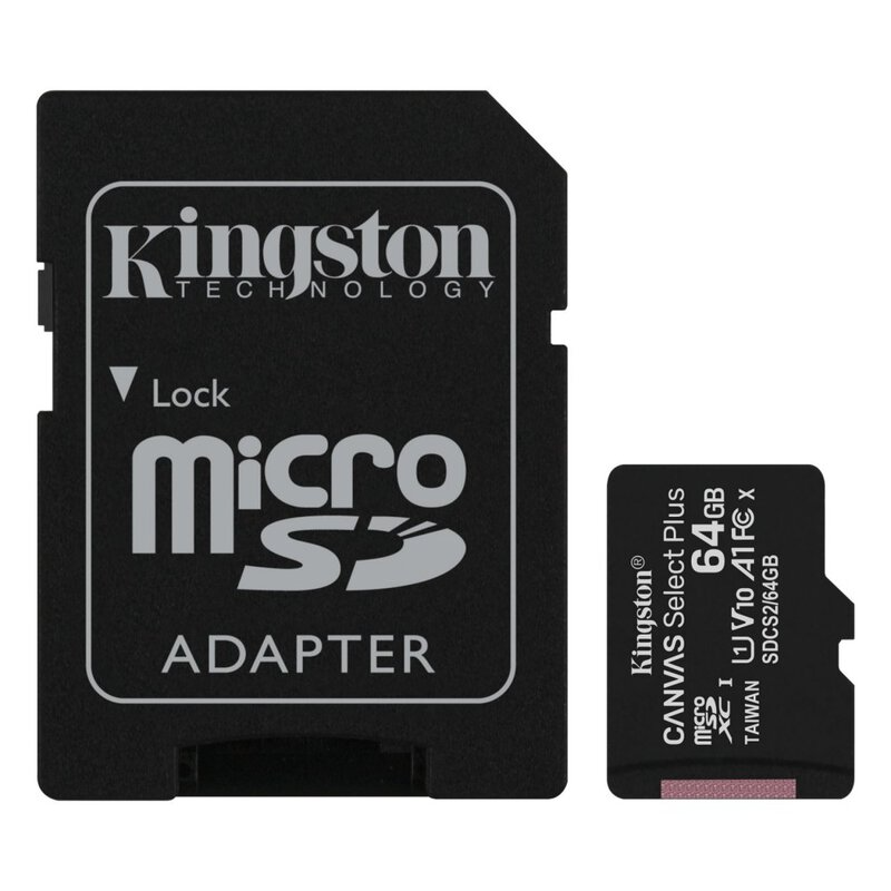 Card MicroSDXC 64GB Kingston Canvas Select Plus - Albagame