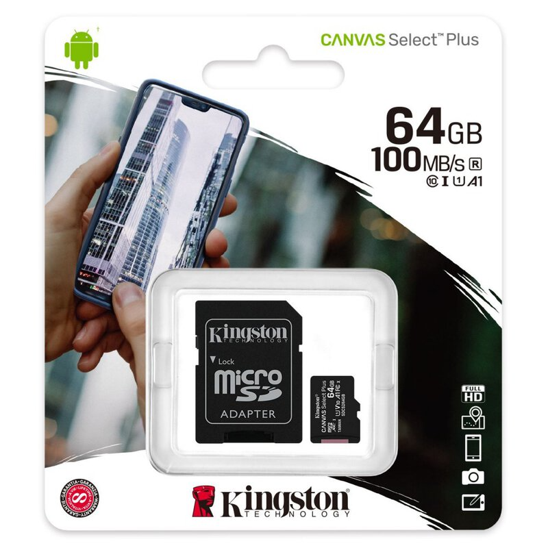 Card MicroSDXC 64GB Kingston Canvas Select Plus - Albagame