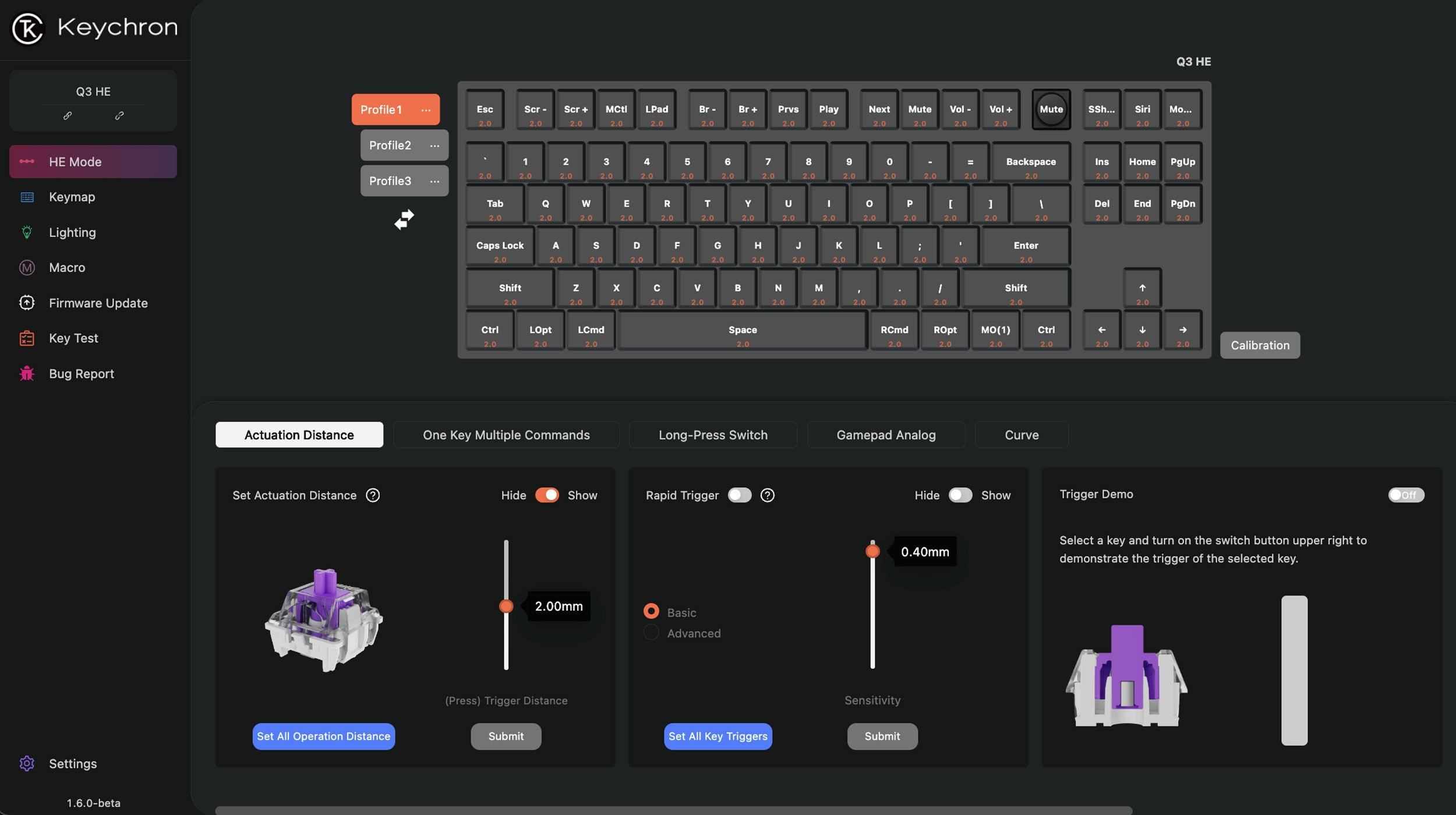 Keyboard Keychron Q3 HE  Q3H-M1