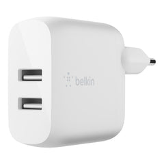 Charger Belkin BoostCharger Dual USB-A , 2x USB-A Up to 24W 1x USB-A to USB-C White