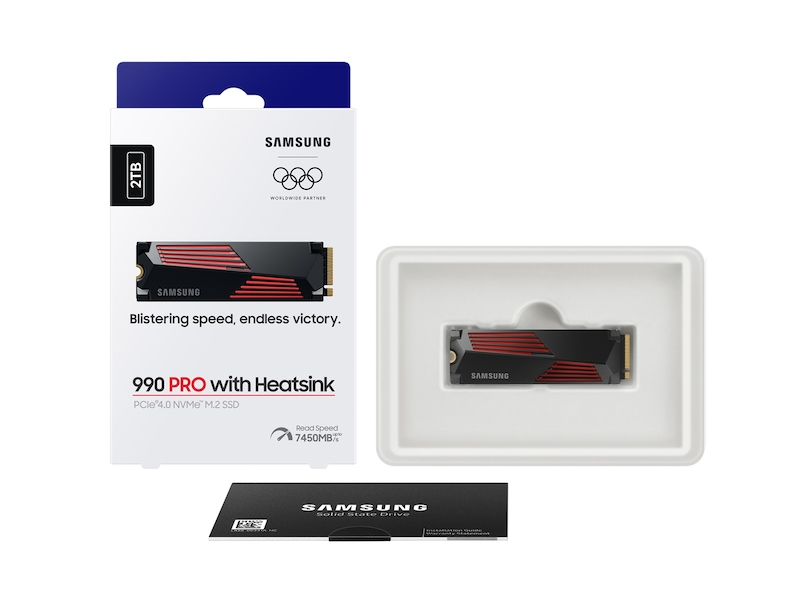 SSD 2TB Samsung 990 PRO Heatsink