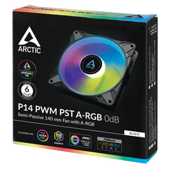 Fan Arctic P14 PWM PST ARGB  Black