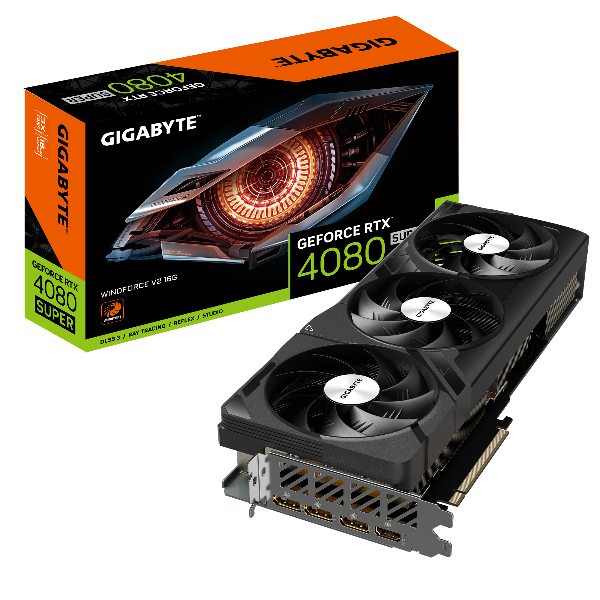 GPU Gigabyte Windforce V2 GeForce RTX 4080 Super 16GB GDDR6X