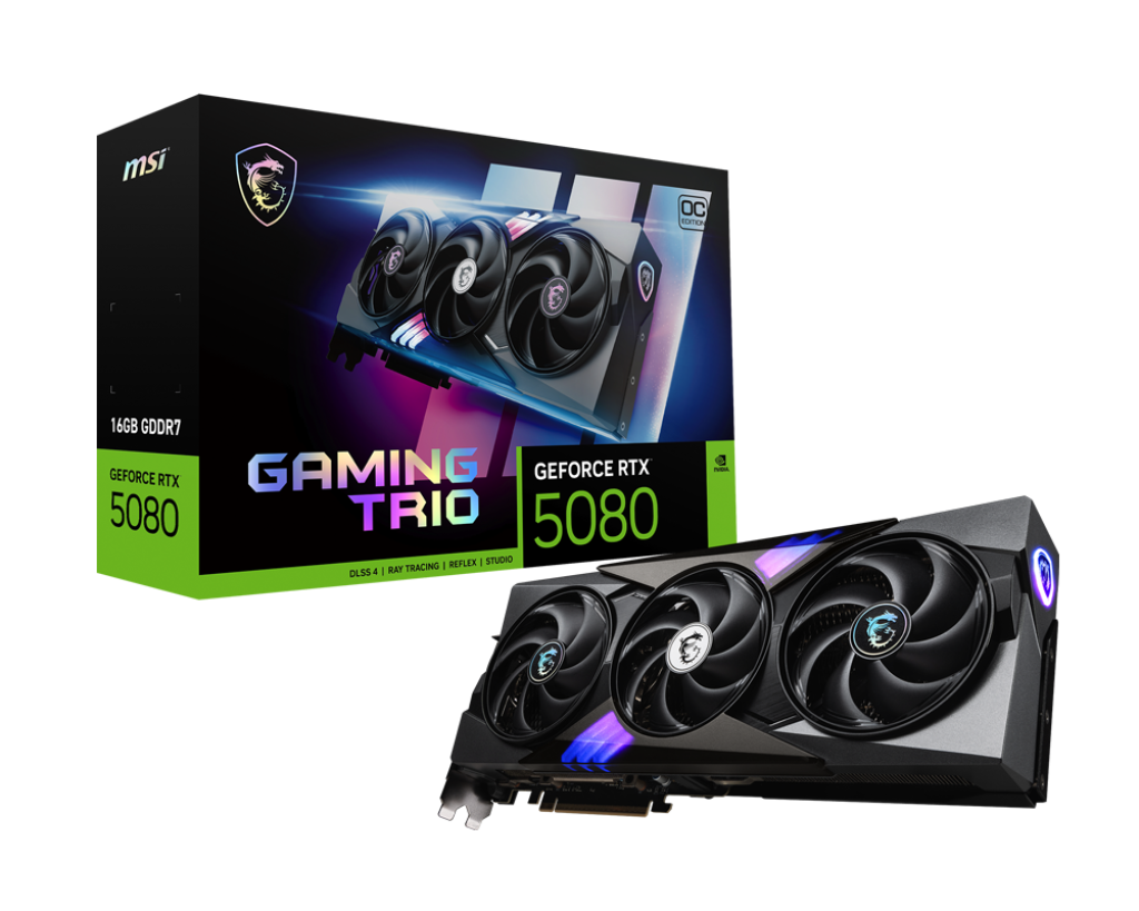 GPU MSI GAMING TRIO OC GeForce RTX 5080 16GB GDDR7