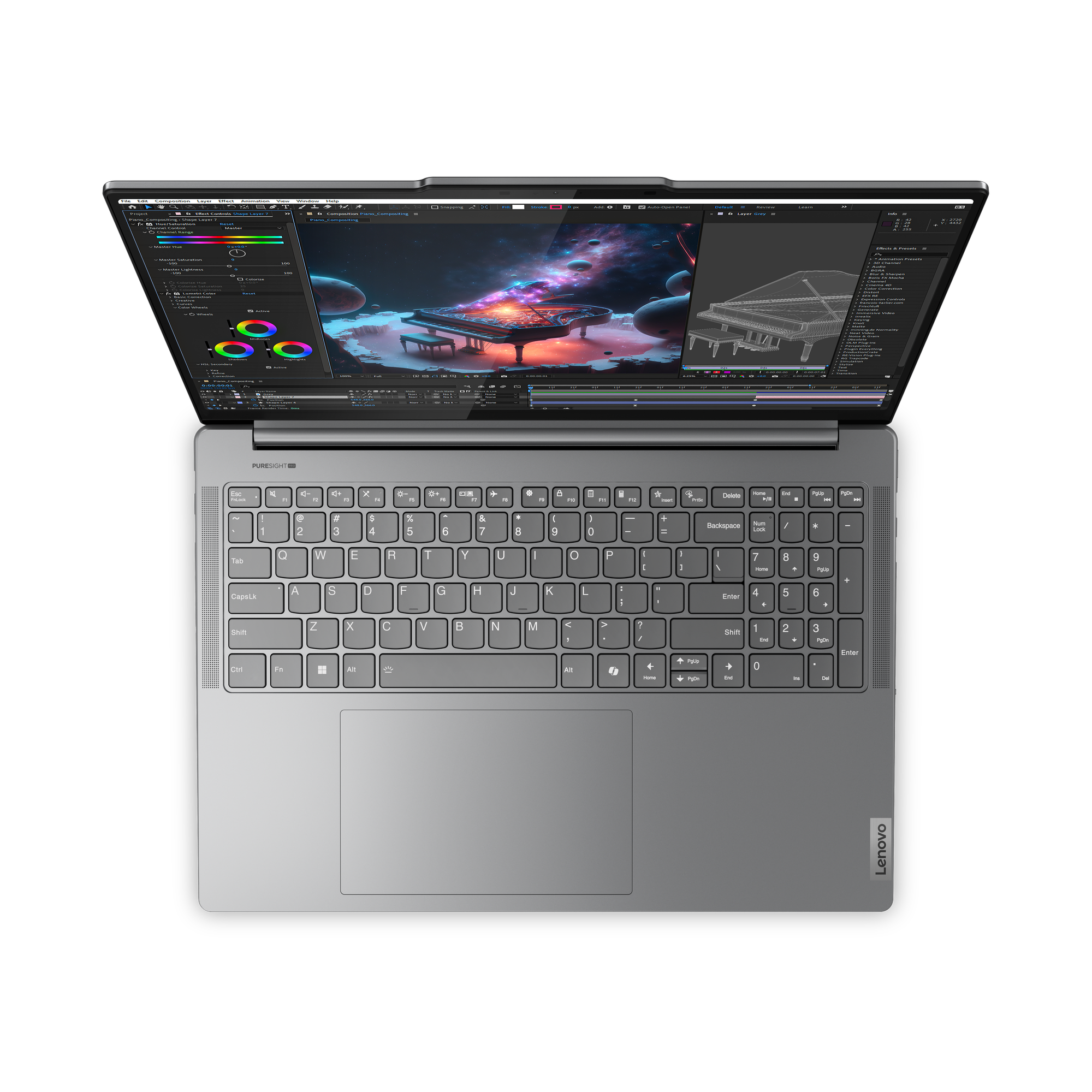 Notebook 16" Lenovo Yoga Pro 9 16IMH9 , 3.2K 100% AdobeRGB Mini LED , Intel Core Ultra 7 155H , RTX 4060 , 16GB RAM , 512GB SSD - Albagame