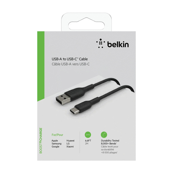 Cable USB-A to USB-C Belkin BoostCharge Black