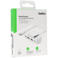 HUB USB-C  Belkin BoostUp Charge 4 Port USB Power Extender Up to 30W White