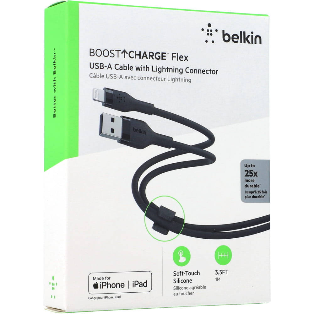 Cable USB-A to Lightning Belkin BoostCharge Flex Black