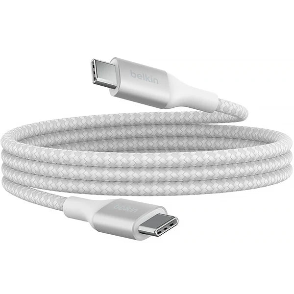 Cable USB-C to USB-C Belkin BoostCharge Up to 240W Braided White