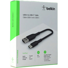 Cable USB-A to USB-C Belkin BoostCharge Black 15cm