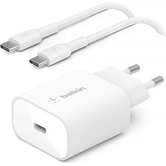 Charger Belkin BoostCharger , 1x USB-C Up to 25W 1x USB-C to USB-C White