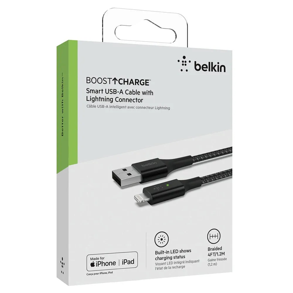 Cable USB-A to Lightning Belkin BoostCharge Black 0.5m