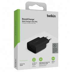 Charger  Belkin BoostCharger 1x USB-C Up to 25W Black