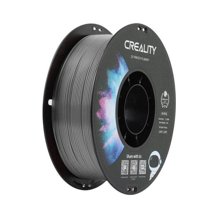 Filament Creality CR-PETG Grey for 3D Printer , Hard Glossy , Tensile Str. 49MPA 1 kg 1.75 , 3301030039