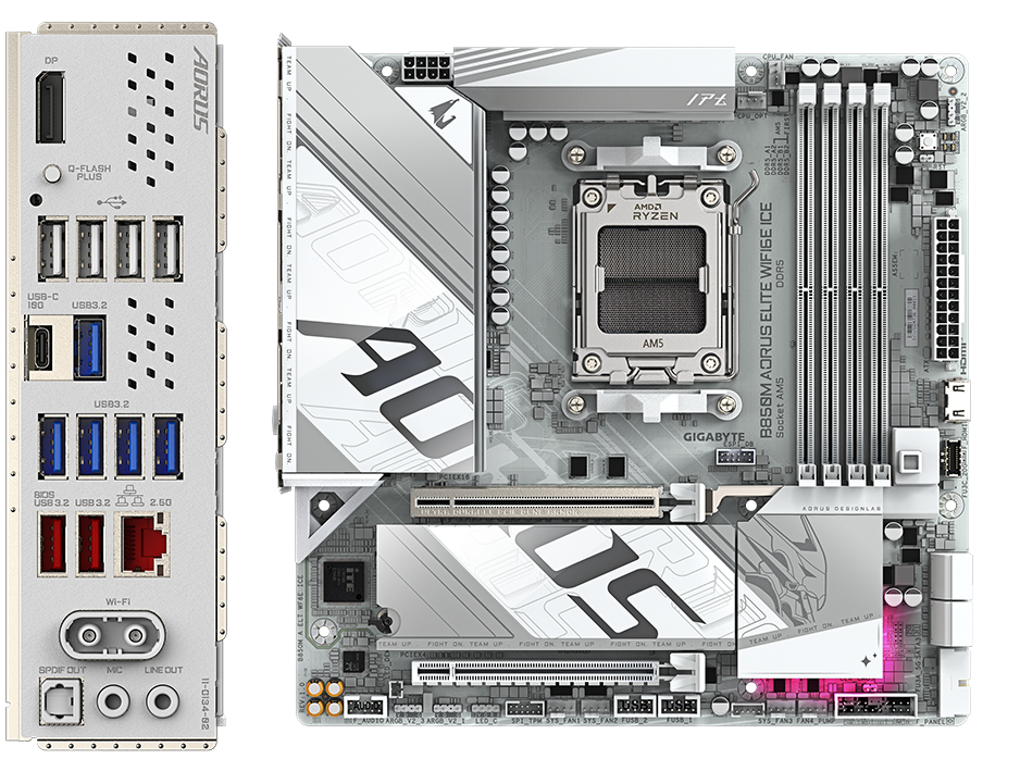 Motherboard Gigabyte B850M AORUS ELITE WIFI6E ICE