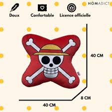 Pillow One Piece Pirate Red 3D