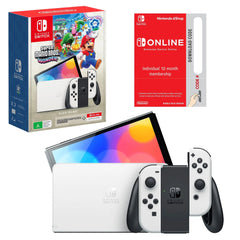 Console Nintendo Switch OLED White + Super Mario Bros.Wonder + 12 Months NSO