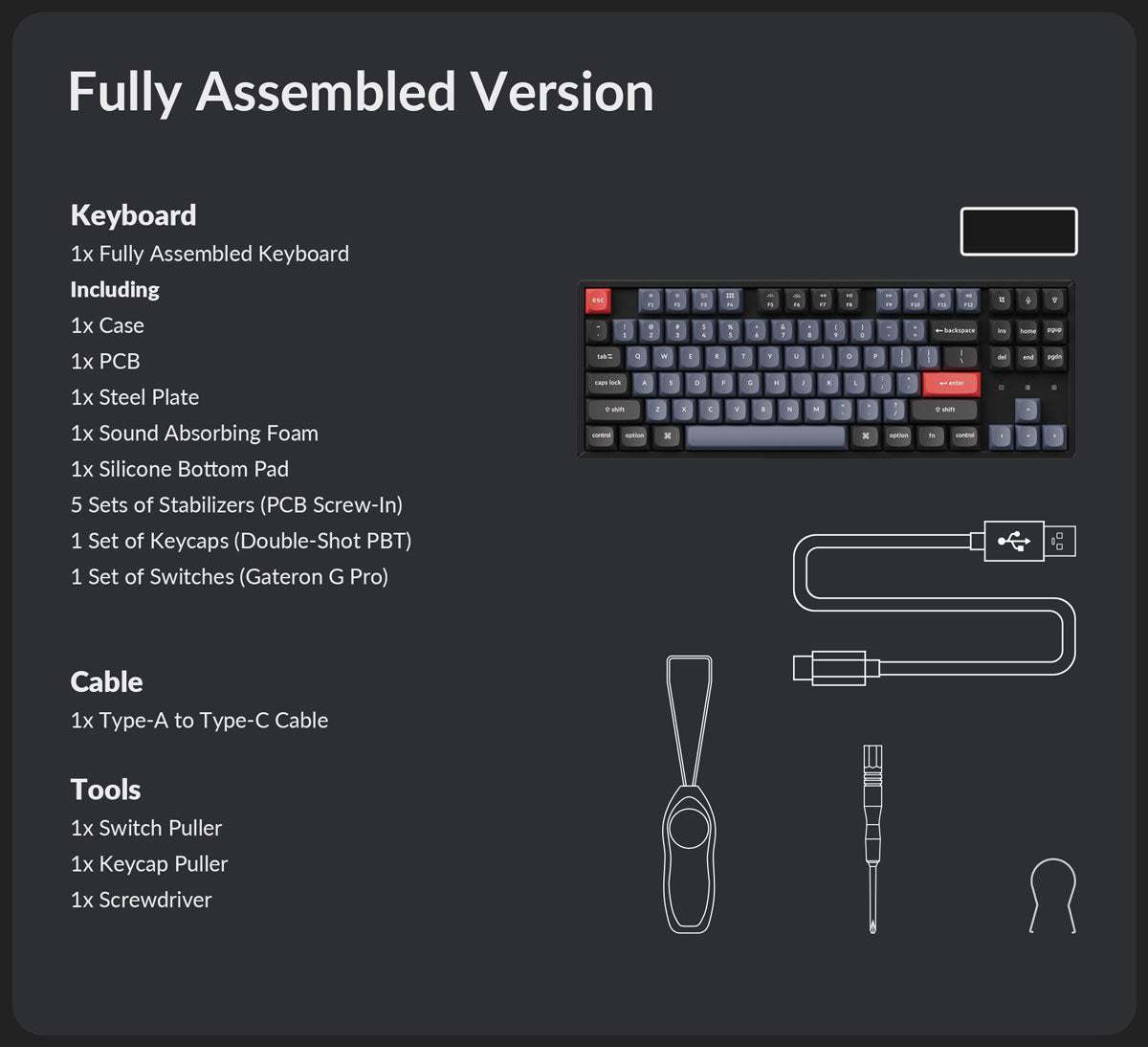 Keyboard Keychron K8 Pro  K8P-J2