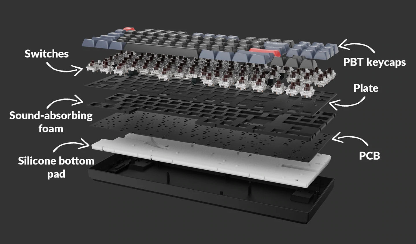 Keyboard Keychron K8 Pro  K8P-J2