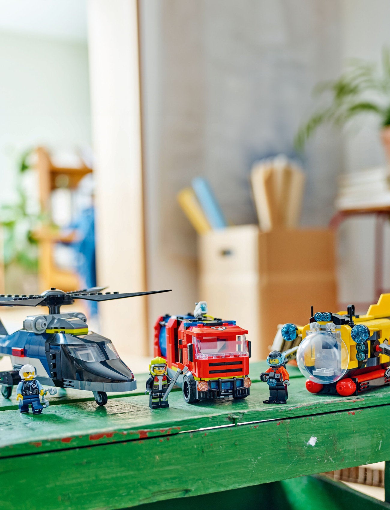 Lego City Helicopter, Fire Truck and Submarine 60462