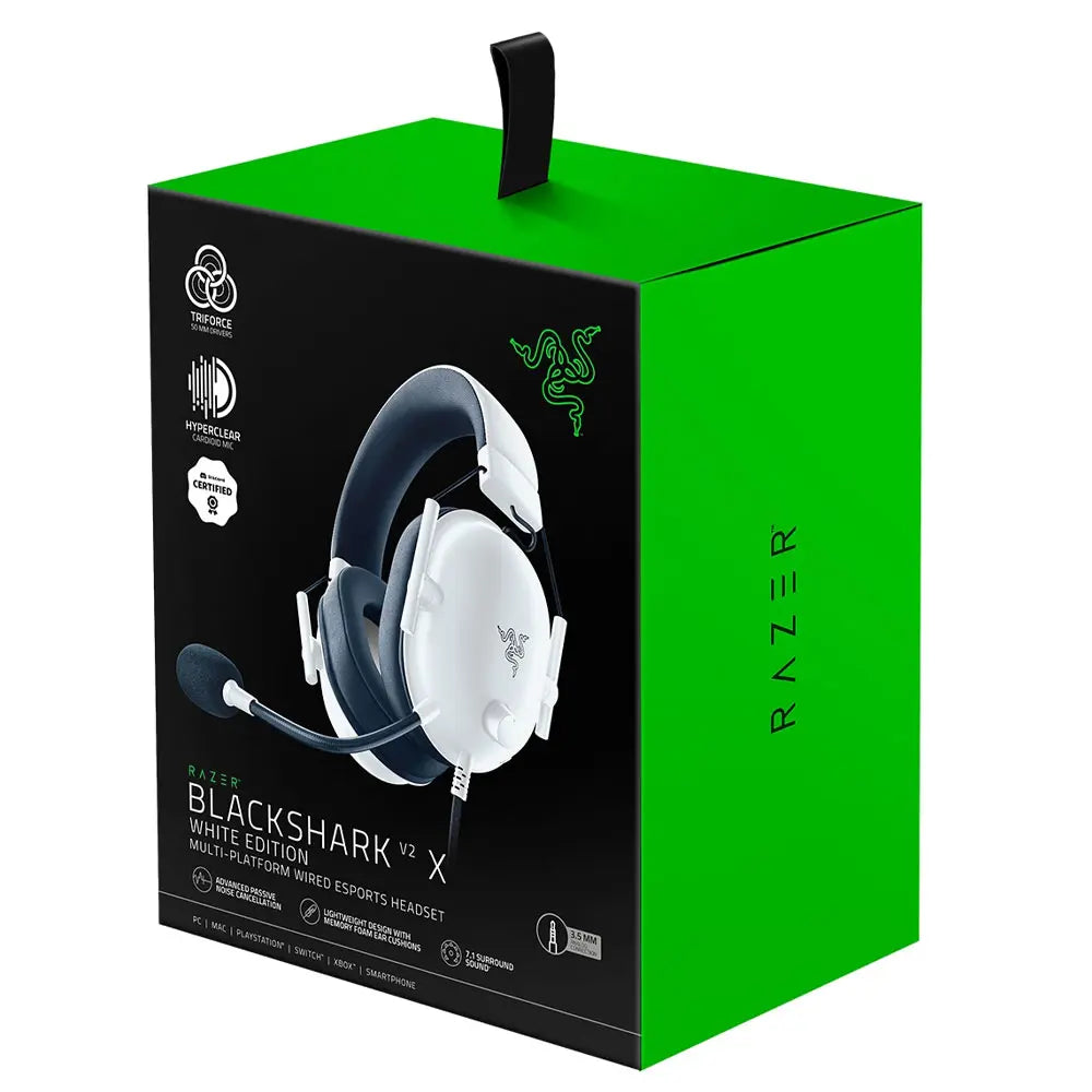 Headset Razer BlackShark V2 X Multi-Platform Wired White RZ04-03240700-R3M1