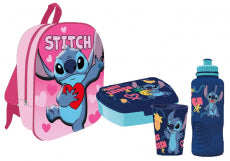 Gift Set Backpack Disney Stitch Pink 3 in 1