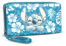 Wallet Disney Stitch Flowers Light Blue