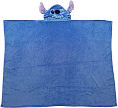 Blanket Disney Stitch Angel With Hood Blue