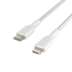 Cable USB-C to Lightning Belkin BoostCharge Braided White