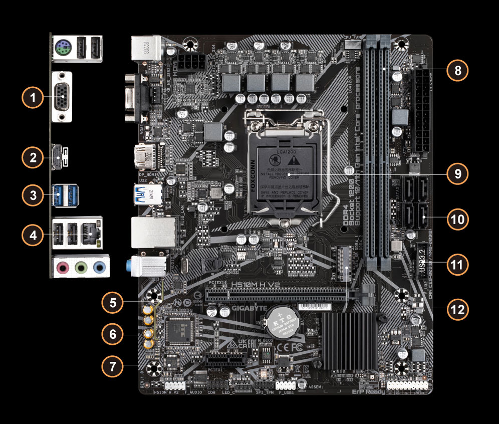 Motherboard Gigabyte H510M H V2