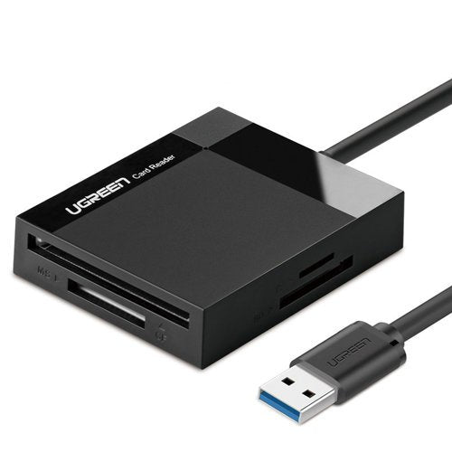 Adapter Ugreen 4in1 USB-A 3.0 to 1x CF , 1x SD , 1x MicroSD , 1x MS , 50cm , Black , 30333 - Albagame