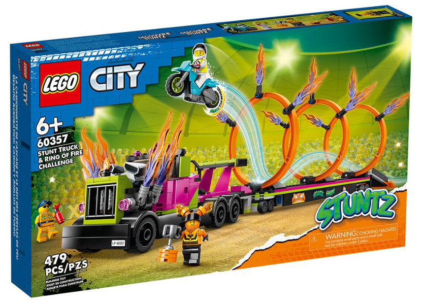 Lego City Stunt Truck and Ring of Fire Challenge 60357 - Albagame