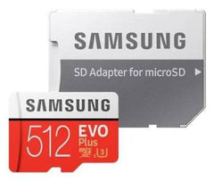 Card MicroSDXC 512GB Samsung EVO Plus + SD Adapter C10 Uhs-I U3 MB-MC512HA/EU - Albagame