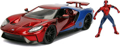 Vehicle Jada Marvel Ford GT 2017 With Spider-Man 1:24 - Albagame